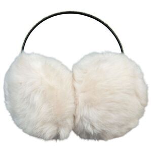 Girls Winter Warm Adjustable Faux Fur Soft Plush Earmuffs Ear Warmers - Beige